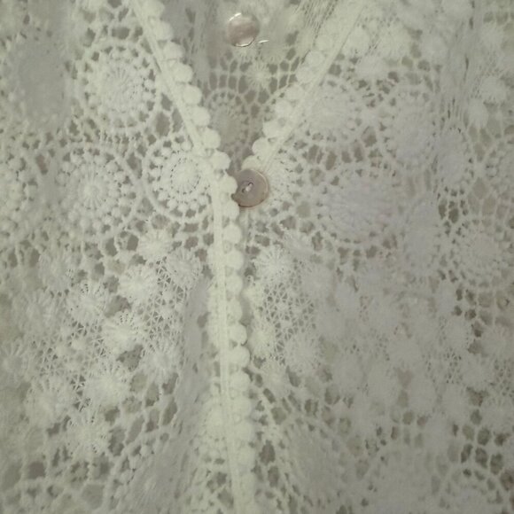 NWT‎ Rabbit Rabbit Rabbit Designs 3/4 Sleeve Shrug Women's 2X White - Picture 4 of 8